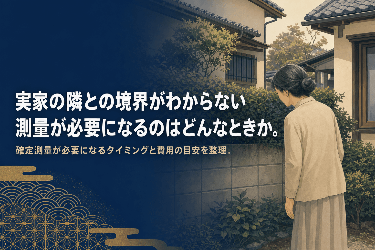 実家の隣との境界がわからない。測量が必要になるのはどんなときか
